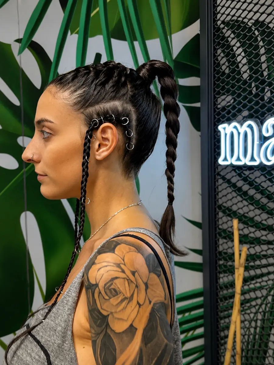 Trenzas y peinado recogido